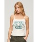 Superdry T-shirt a coste bianco sporco dell'Athletic College