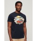 Superdry LA navy grafisch t-shirt