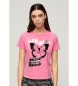Superdry Lo-fi Rock grafična majica roza