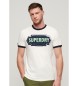 Superdry T-shirt gráfica Ringer Workwear branca