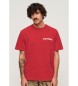 Superdry Camiseta gráfica suelta con motivo de tatuaje rojo