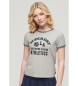 Superdry T-shirt Ringer Athletic Essentials cinzenta