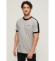 Superdry T-shirt a maniche corte retrò con logo Essential grigio
