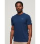 Superdry T-shirt retrò a maniche corte con logo Essential blu scuro