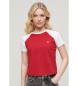 Superdry T-shirt retrò con logo Essential rosso
