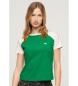 Superdry Retro koszulka z krótkim rękawem i logo Essential zielona