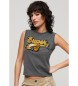 Superdry T-shirt com acabamentos Retro cinzentos