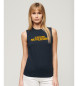 Superdry T-shirt Sport Luxe grafik marinblå