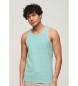 Superdry Textured cotton T-shirt with turquoise Vintage logo