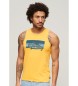Superdry Ärmelloses T-Shirt mit gelbem Cali-Logo