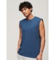Superdry T-shirt essencial sem mangas com logótipo azul
