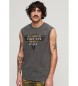Superdry Graphic rock mouwloos t-shirt donkergrijs