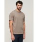 Superdry Loose t-shirt with taupe overdyed logo