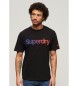 Superdry T-shirt larga com logótipo Core preto