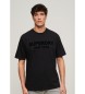 Superdry Luxe Sport los t-shirt zwart