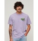 Superdry Neon Travel loose t-shirt lilac