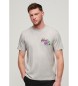 Superdry Neon Travel lockeres T-shirt grau