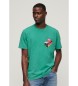 Superdry Camiseta suelta Neon Travel verde