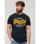 Superdry T-shirt vintage con logo blu navy bicolore