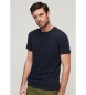Superdry T-shirt vintage com logótipo em relevo em azul-marinho