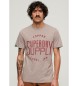 Superdry Arbejdstøjs-T-shirt fra den beige Copper Label-serie