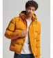 Superdry Everest mustard quilted hooded jacket with hood