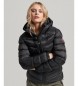 Superdry Fuji Steppjacke mit Kapuze schwarz