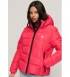 Superdry Spirit Sports Hooded Quilted Jacket Pink