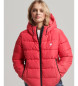 Superdry Spirit Sports Hooded Quilted Jacket Pink