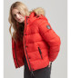 Superdry Short Quilted Jacket red
