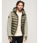 Superdry Storm Hooded Fleece Bomber Jacket vert