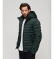 Superdry Herringbone pattern jacket with hood Fuji green