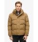 Superdry Everest Hooded Quilted Jacket marron