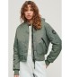 Superdry Green hooded bomber jacket with hood