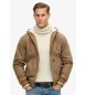 Superdry Vintage delovna oblačila rjave barve s kapuco Bomber jakna