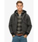 Superdry Vintage delovna oblačila Bomber jakna s kapuco črna