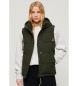 Superdry Gewatteerd vest met capuchon Everest groen