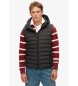 Superdry Fuji gewatteerd gilet met capuchon zwart