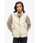 Superdry Gilet foderato in pile bianco attivo
