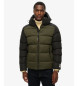 Superdry Quilted Hooded Jacket black, green