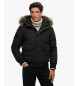 Superdry Everest Bomberjacke mit Kapuze und Steppmuster schwarz Superdry Everest Bomberjacke mit Kapuze und Steppmuster schwarz
