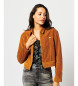 Superdry Kort ribfluwelen jack Vintage bruin