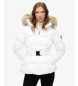 Superdry Fuji Pufferjas met riem wit