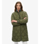 Superdry Long Quilted Jacket green