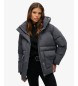 Superdry Zwarte gewatteerde jas