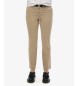 Superdry Pantalon chino taille moyenne, couleur taupe