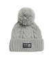 Superdry Gorro de punto trenzado grueso gris