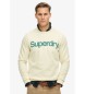 Superdry Klassisk sweatshirt med beige Core-logotyp