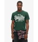 Superdry Camiseta grfica con logotipo Vintage verde