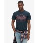 Superdry T-shirt classica blu scuro con grafica Vl